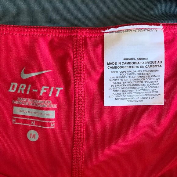 Set of 2 Nike Dri-Fit Pink Gray Athletic Tennis Skort Built-In Shorts Size M - Picture 4 of 10